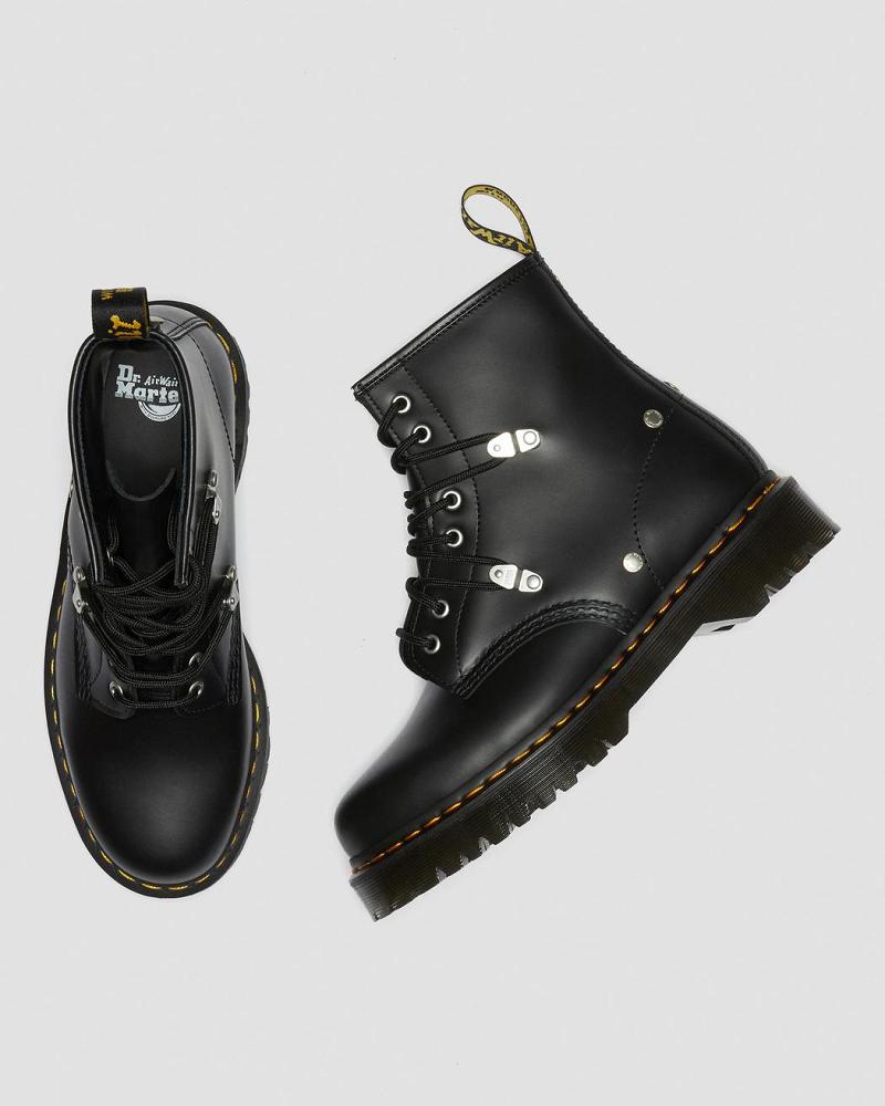 Men's Dr Martens 1460 Bex Stud Leather Lace Up Boots Black | AU 503RVD